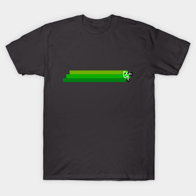 Excite Bike Green T-Shirt by miniBOB